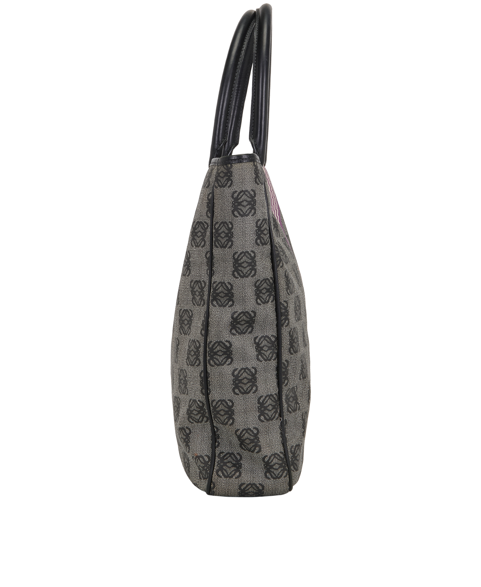 Anagram Tote, &pound;275, Handbags, Grey, Canvas, Side view